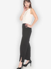 Solid Silk Fukure Pant in Black