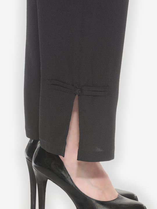 Solid Silk Fukure Pant in Black