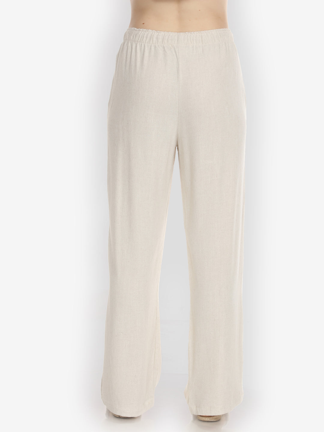 Solid Linen Tencel in Cream Pant