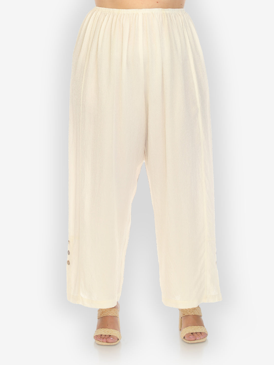 Silk Ivory Pull On Pant