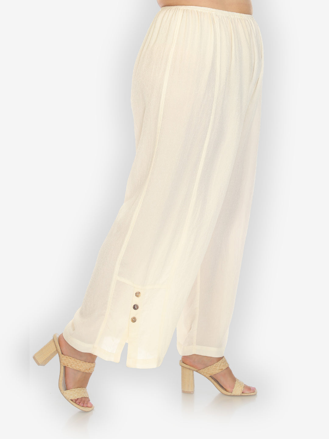 Silk Ivory Pull On Pant
