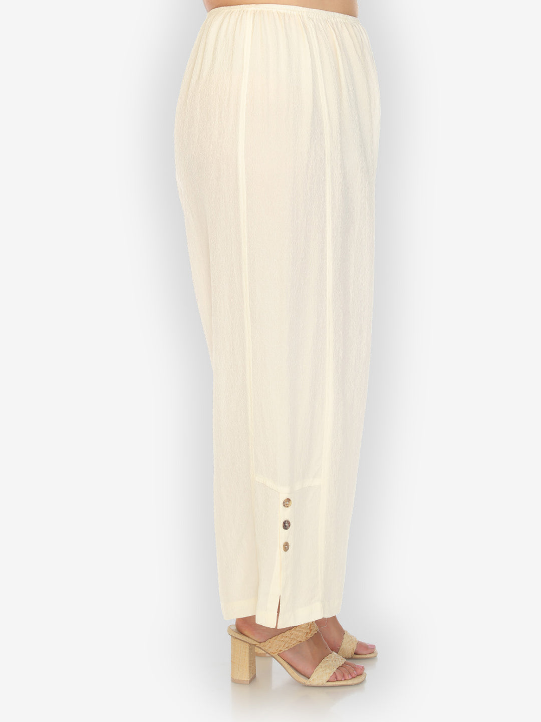 Silk Ivory Pull On Pant