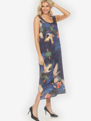 Blossom and Crane Tank Dress