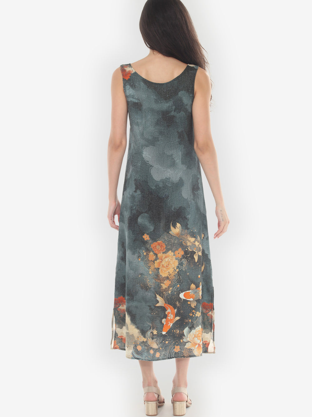 Noble Koi Fish Silk Tank Dress