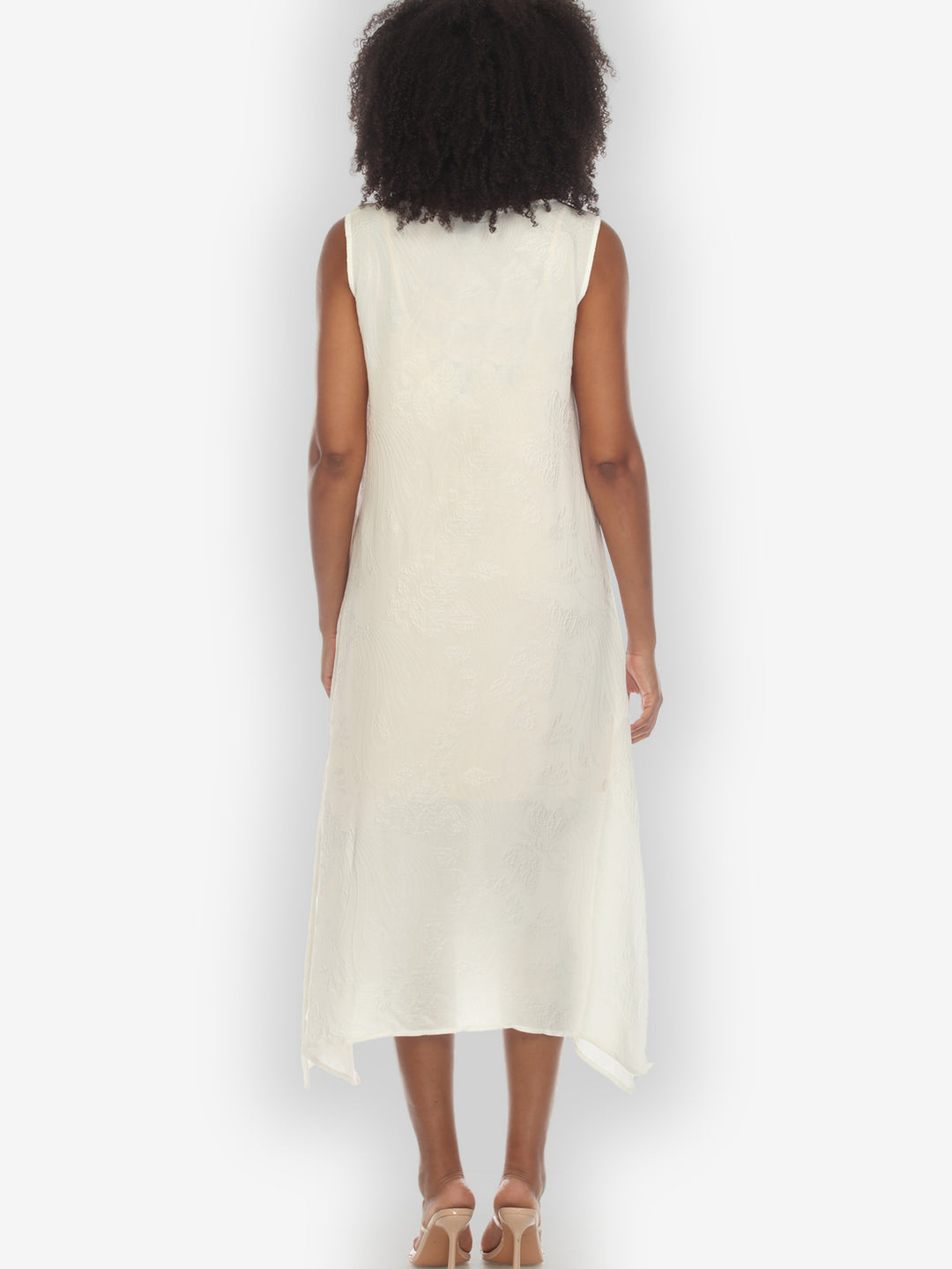 Solid White Silk Tank Dress