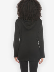 Flamingo Flower Print Cotton Hoodie -  M; L