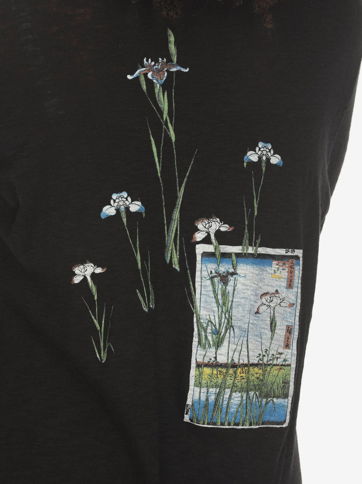 Japanese Irises Cotton Long Sleeve Tee