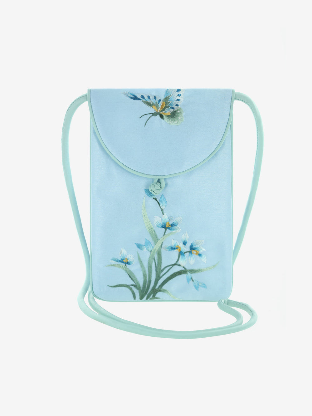 Irises Butterfly in Blue Small Purse