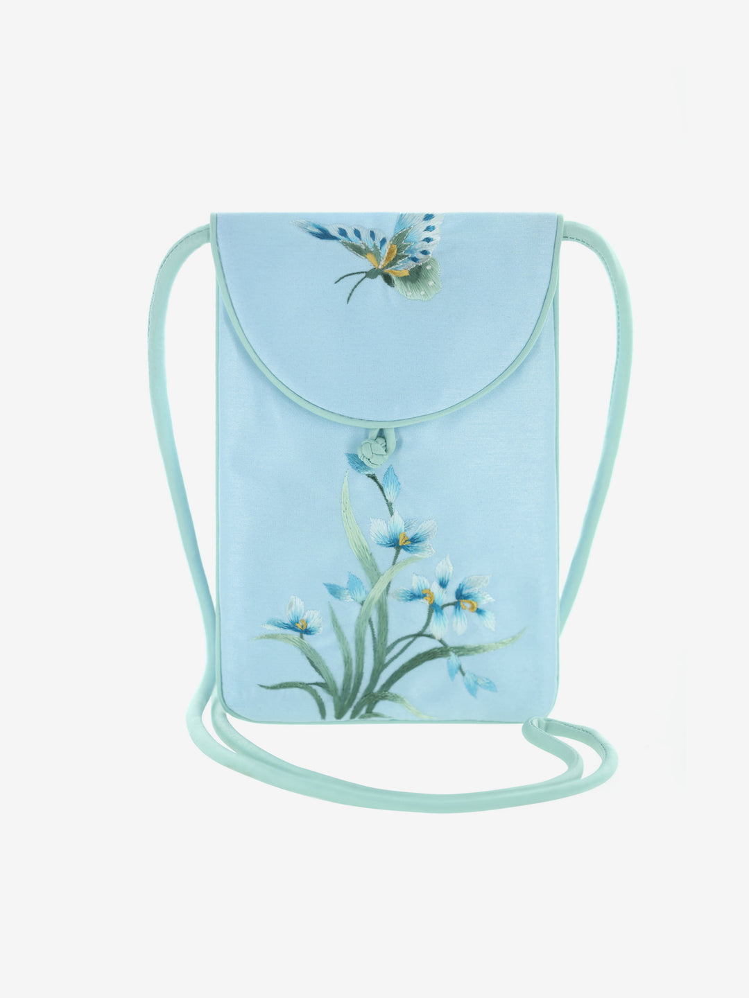 Irises Butterfly in Blue Small Purse