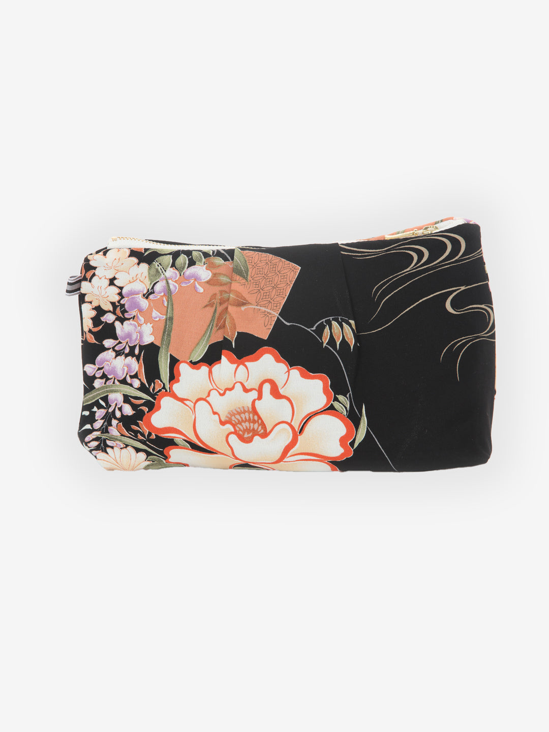 Japanese Floral Fan Art Small Purse