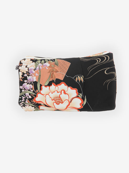 Japanese Floral Fan Art Small Purse