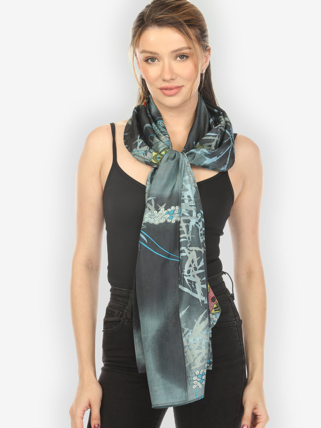 Classic Wheel Bamboo Silk Scarf