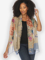 Queenly Radiant Cham in Sand Colorway Silk Scarf