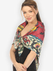 Dragon Border Silk Scarf