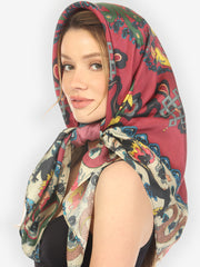 Dragon Border Silk Scarf