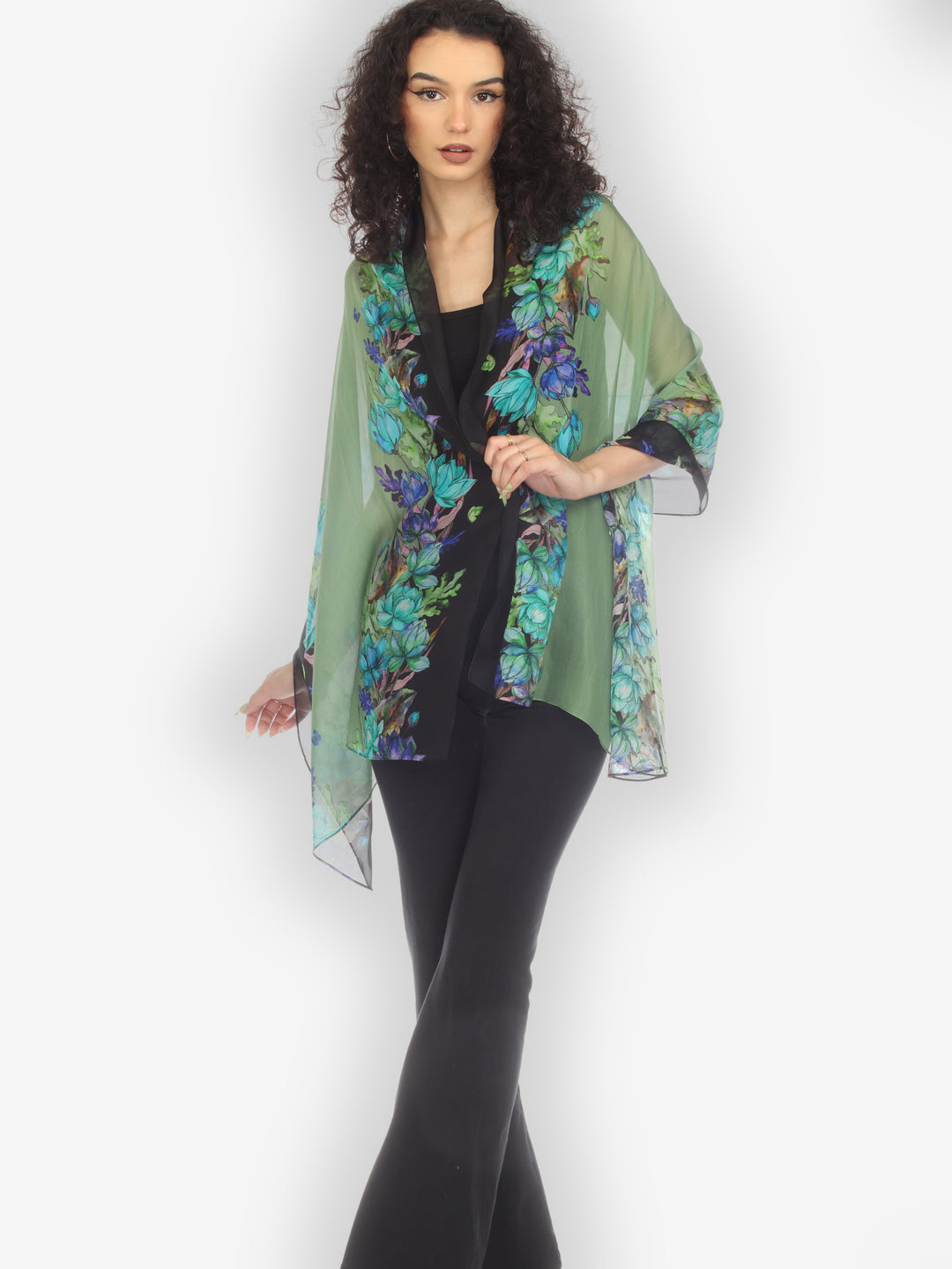  Lotus Sunny Breeze Silk Scarf