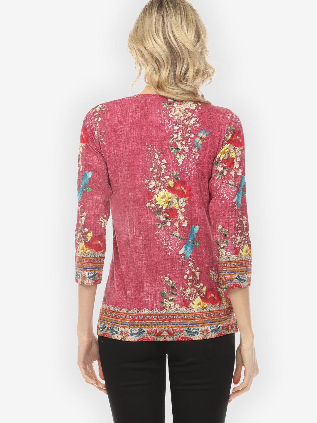 Dragonfly and Waterlilies in Red Exclusive Tee