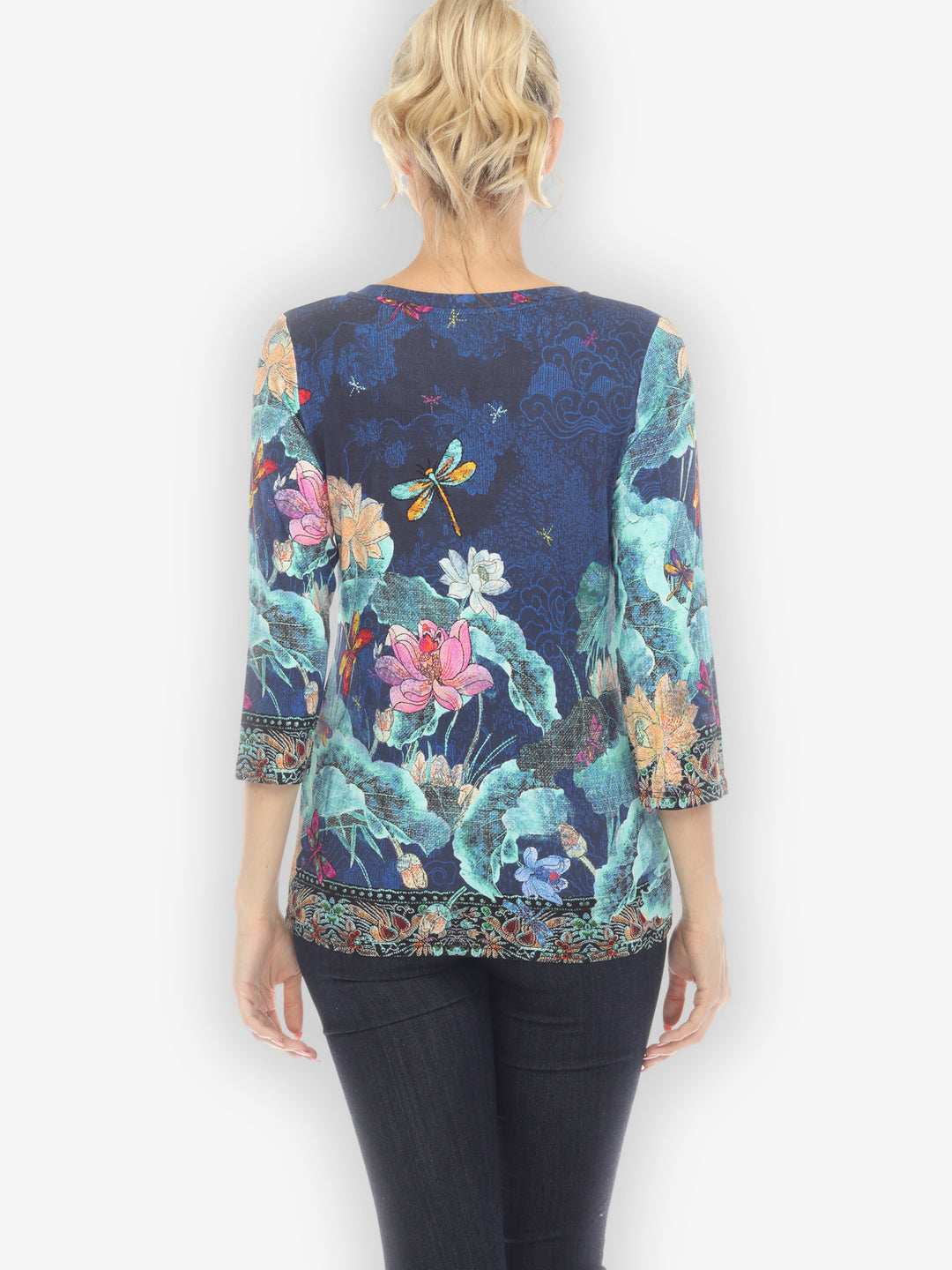 Dragonfly Lotus Turquoise Exclusive Tee