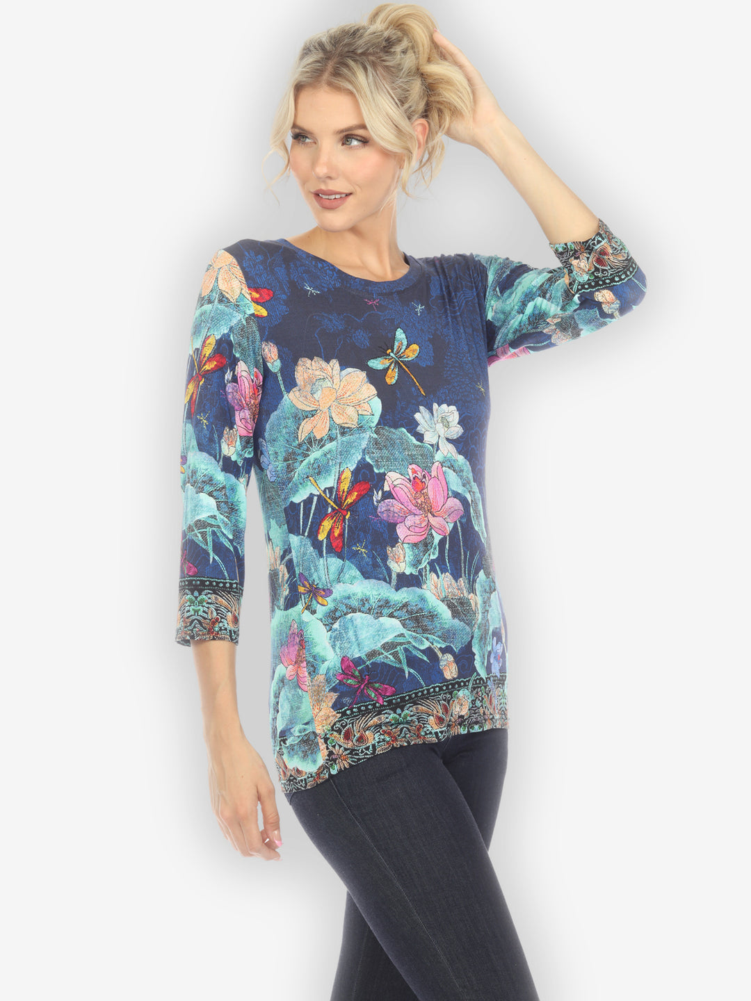 Dragonfly Lotus Turquoise Exclusive Tee