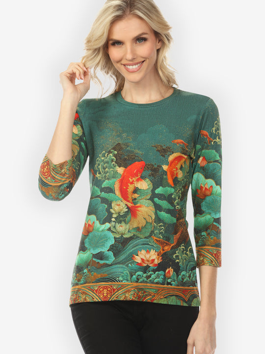 Koi Fish Sea Wave Exclusive Tee
