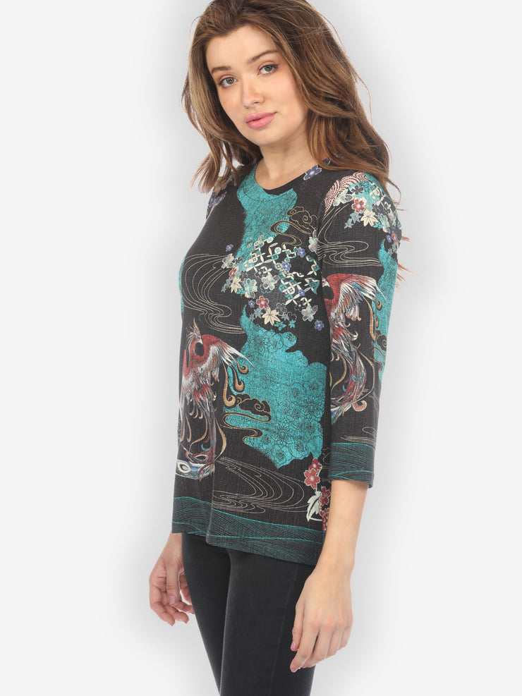 Phoenix in Turquoise Exclusive Heavier Fabric Tee