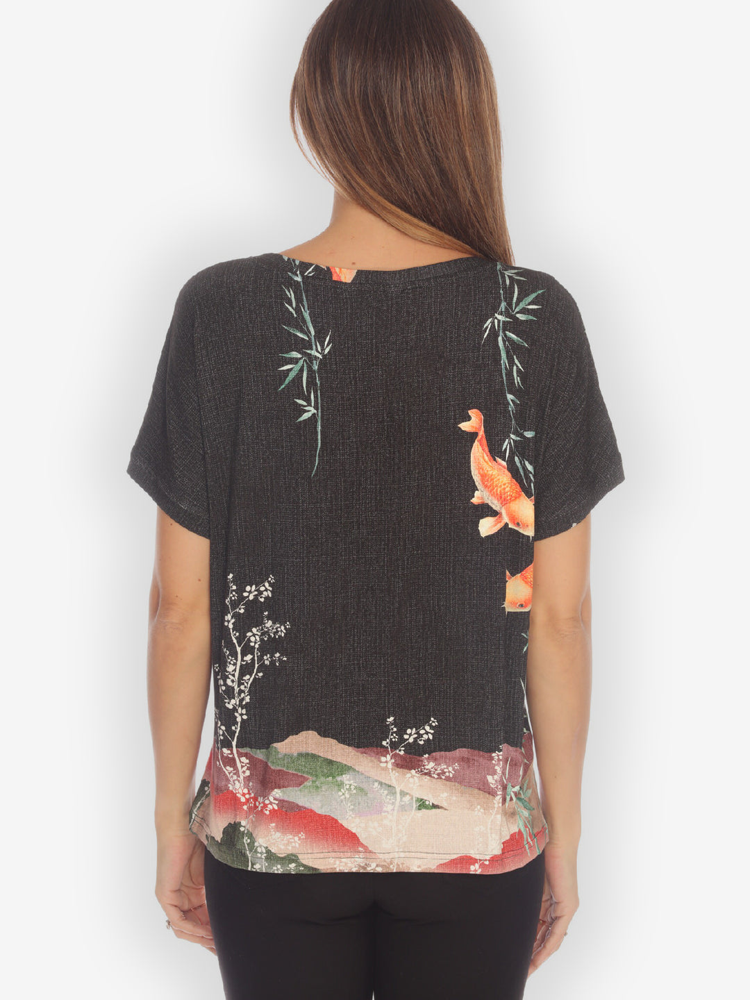 Crane Mountain Sky Cap Sleeves Tee