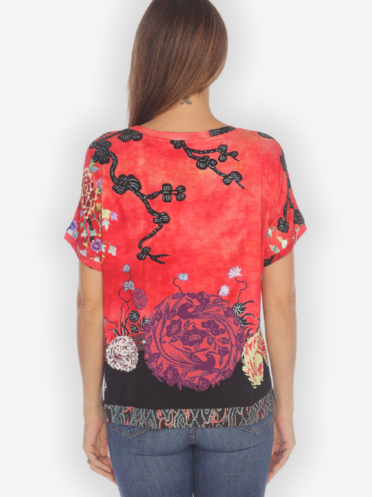 Crane Mountain Sky Cap Sleeves Tee