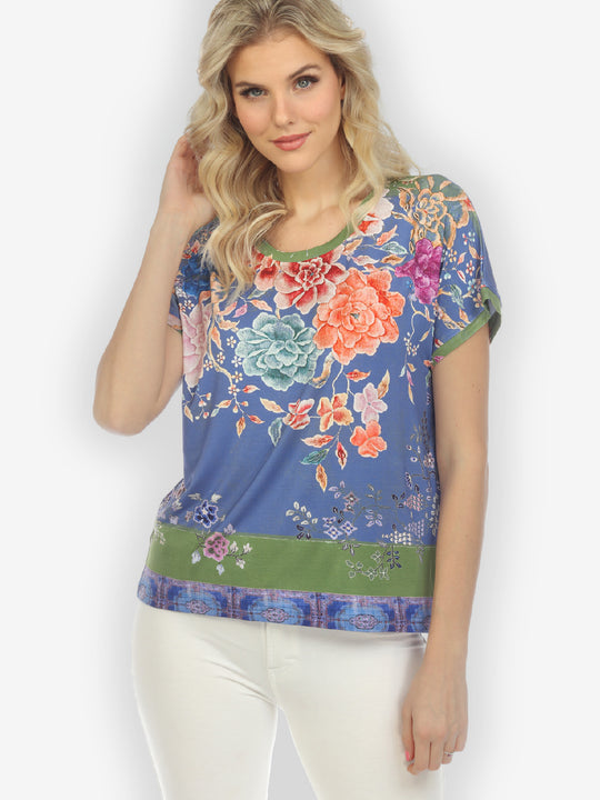 Crane Mountain Sky Cap Sleeves Tee