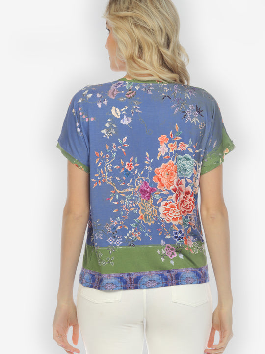 Crane Mountain Sky Cap Sleeves Tee