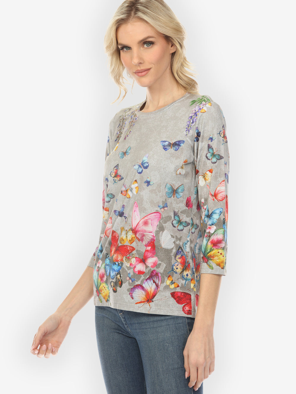 Swarm of Butterfly ¾ Sleeve Tee