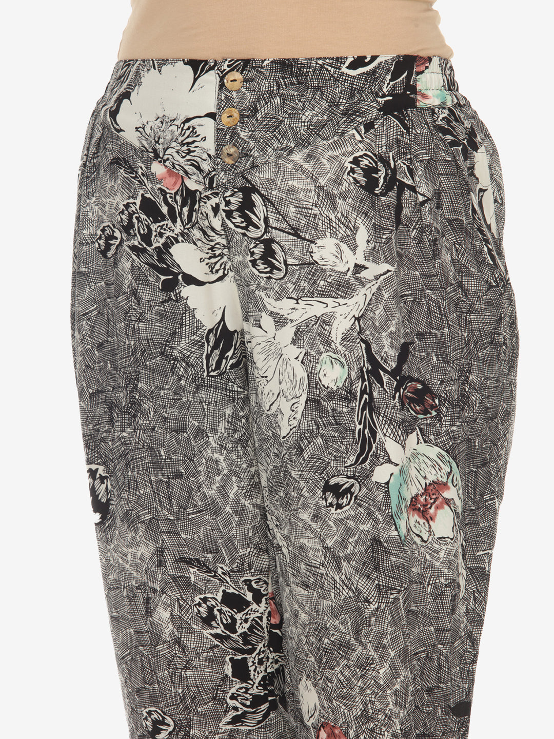 Ankle Length Narrow Leg Silk Pant