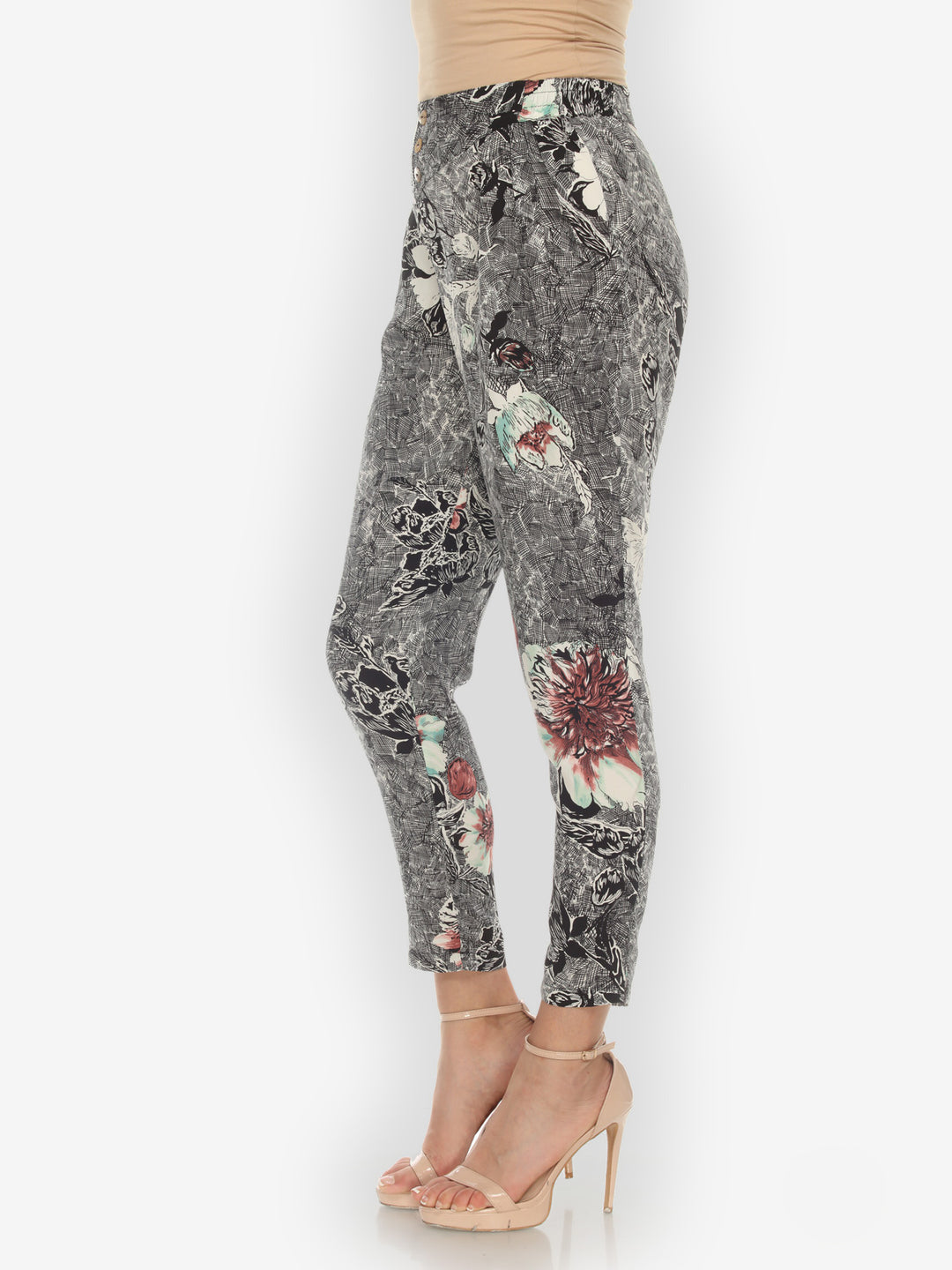 Ankle Length Narrow Leg Silk Pant