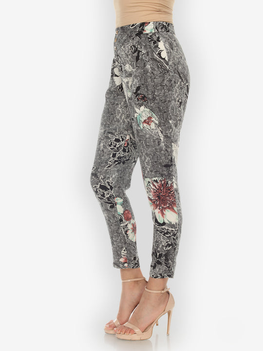 Ankle Length Narrow Leg Silk Pant
