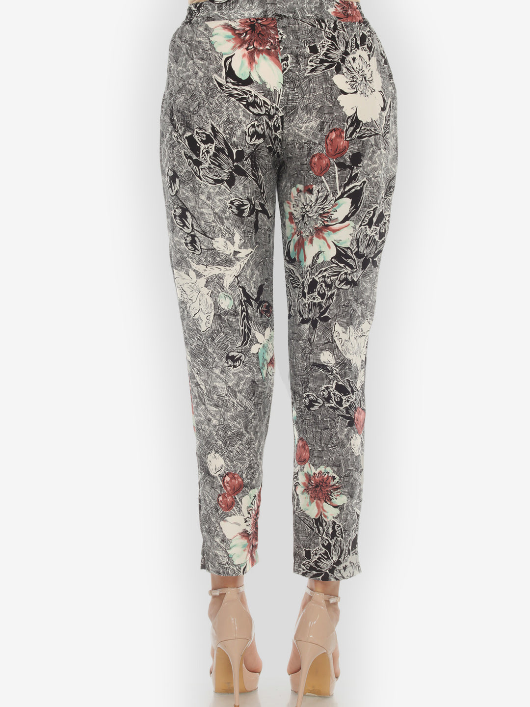 Ankle Length Narrow Leg Silk Pant