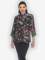 Vase Flowers Silk Classic Citron Blouse