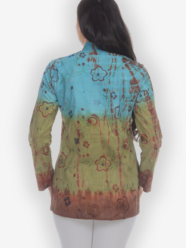 Sunrise Embroidery Cotton Tunic/Jacket