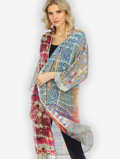 Patch Front Silk Duster