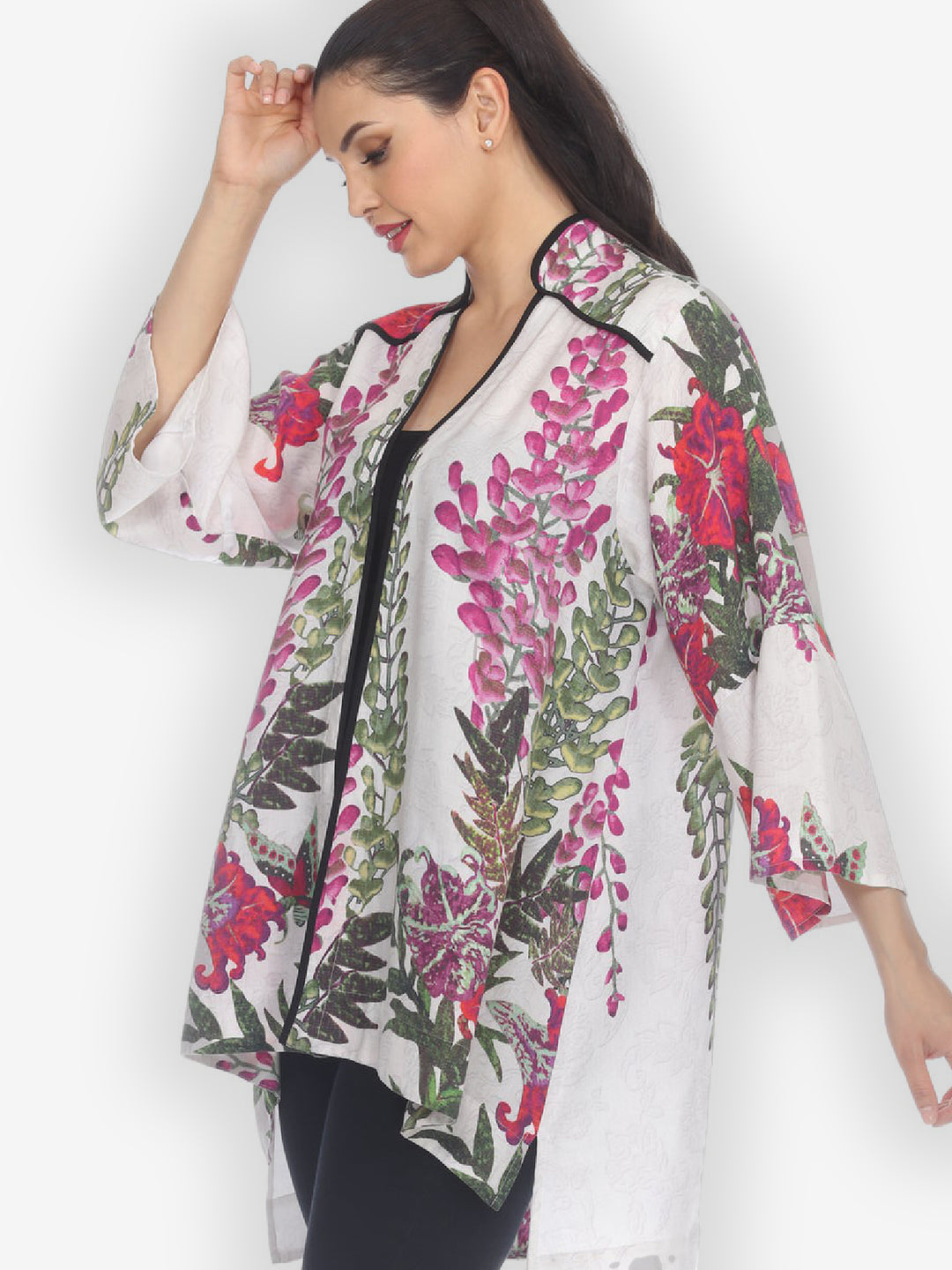 Pink Vine Magical Kimono Style Top