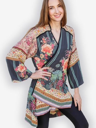 Stripe Vintage Border Kimono