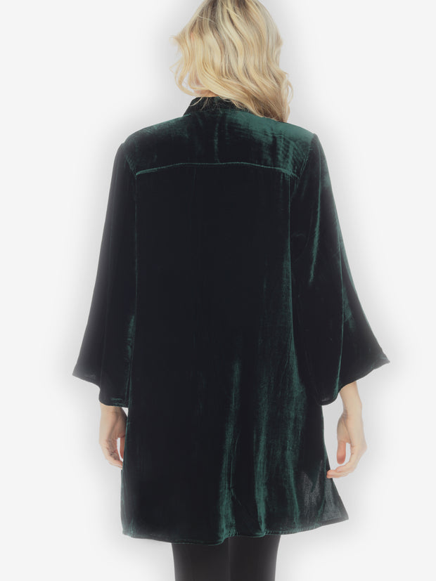 Silk Blend Velvet Kimono