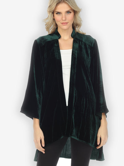 Silk Blend Velvet Kimono