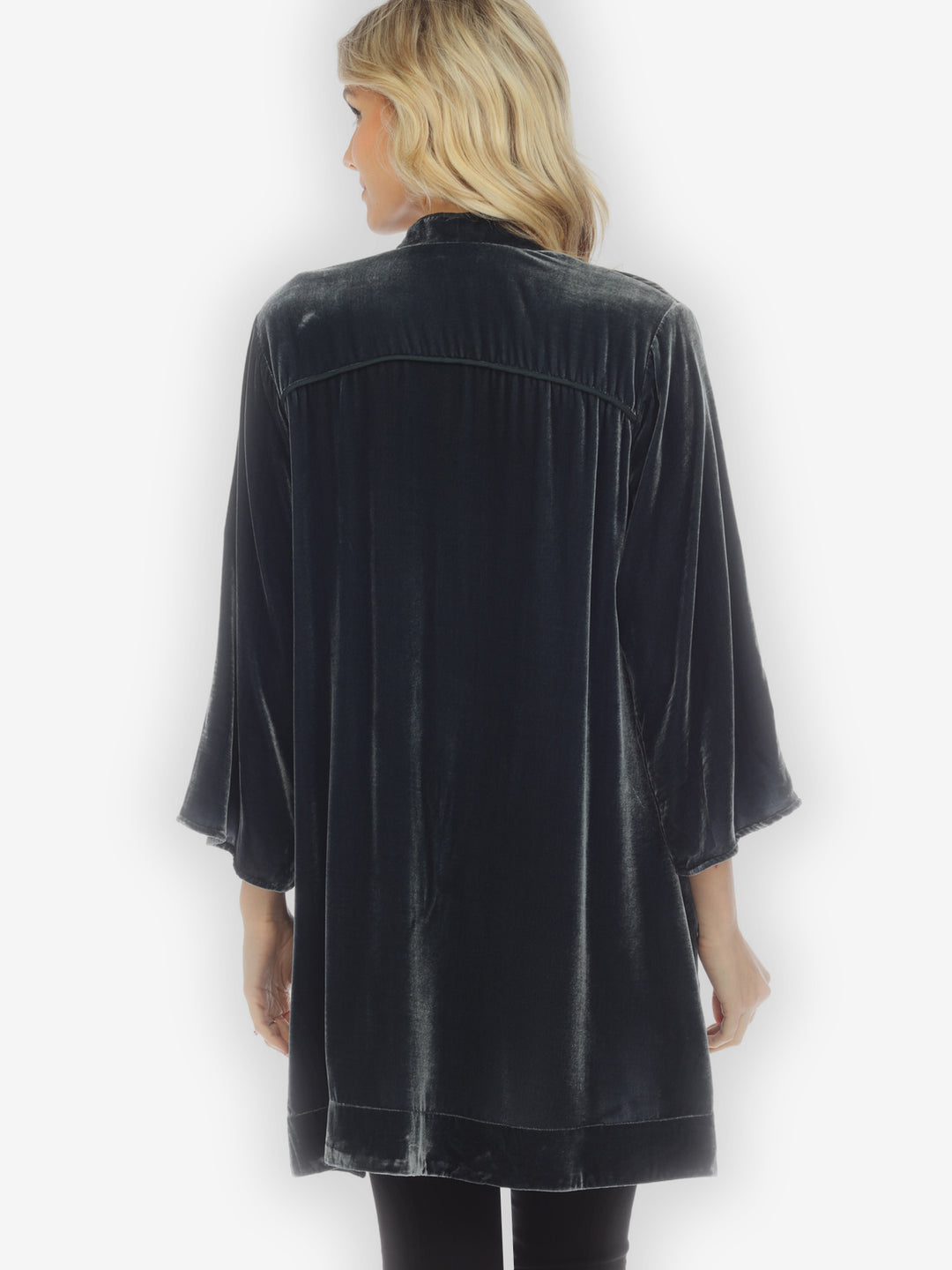Silk Blend Velvet Kimono