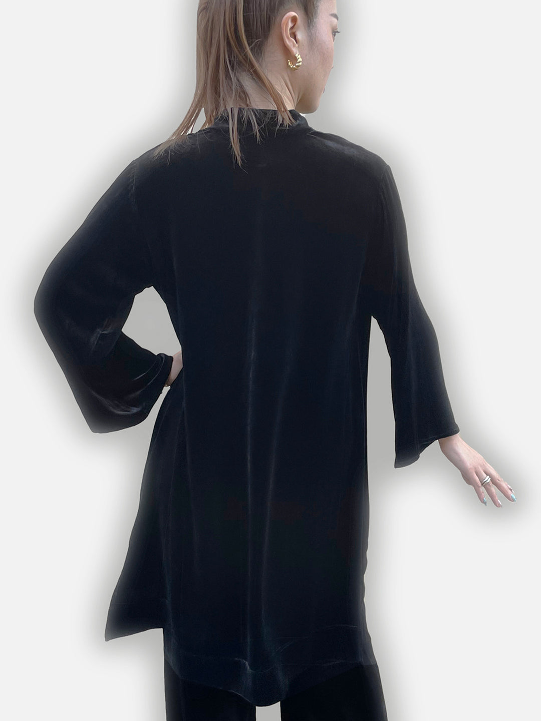 Silk Blend Velvet Kimono