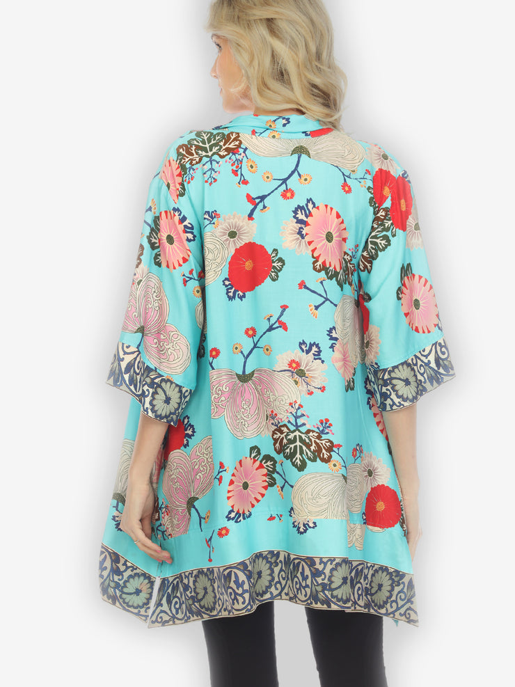 Fabulous Kindly Floral Rayon Kimono