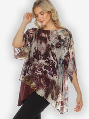 Double Layer Silk Pullover Top