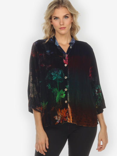 Assorted Mixed Velvet Hand Dyed Blouse