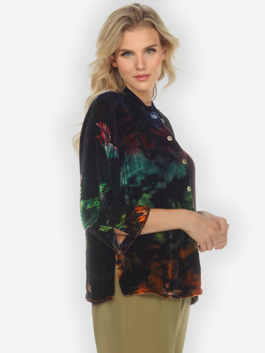 Assorted Mixed Velvet Hand Dyed Blouse