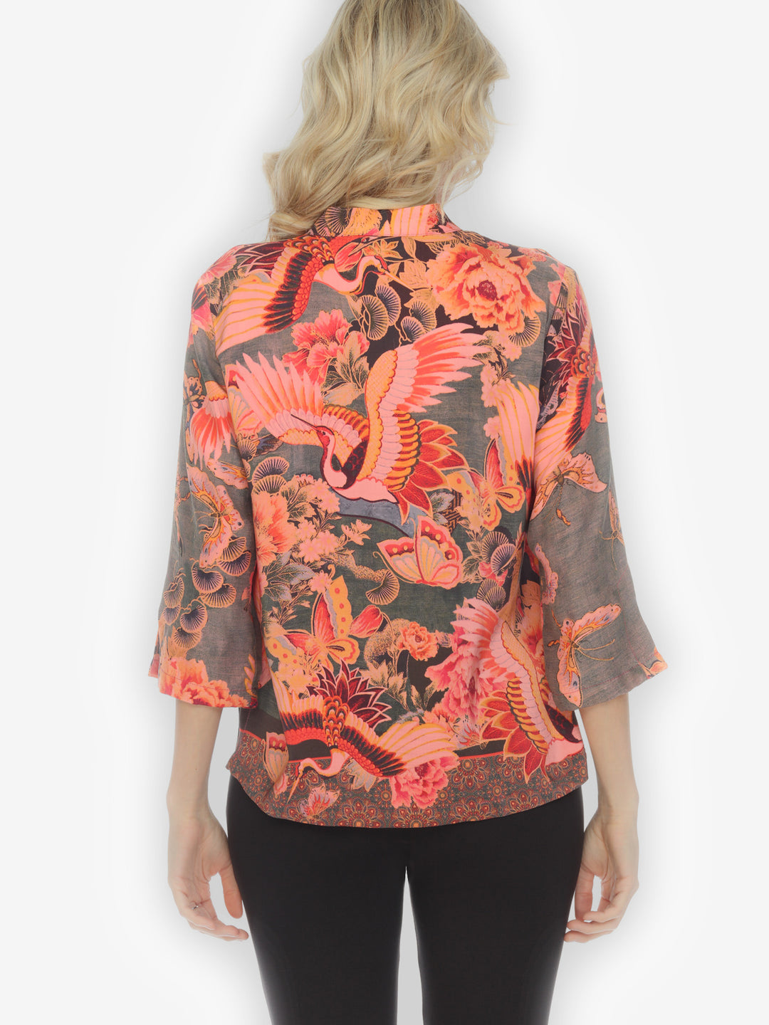 Crane Butterfly Silk Blouse