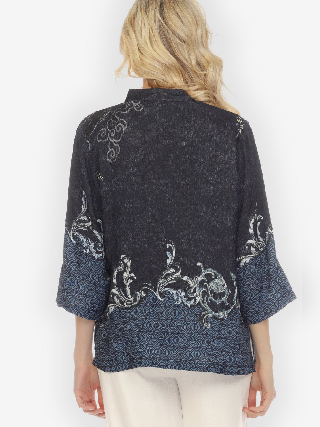 Chinoiserie Japan Silk Blouse
