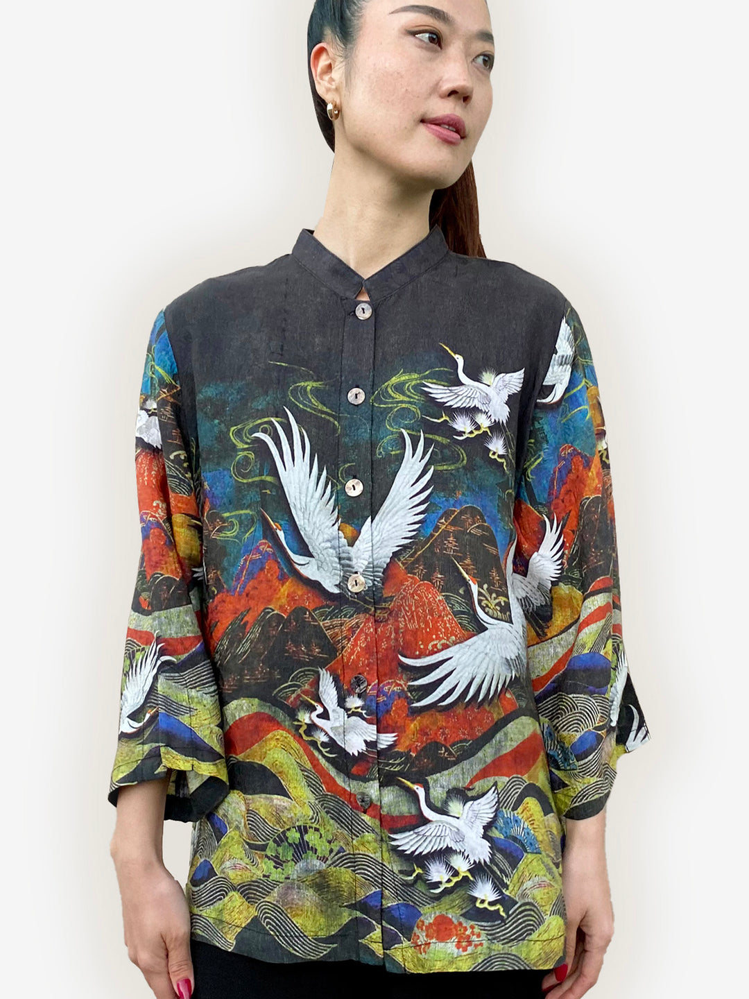 coito 　nui mond cotton silk blouse Citron 